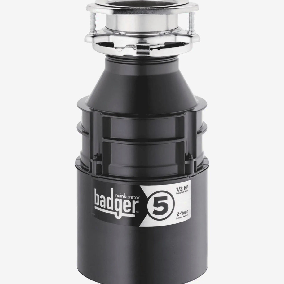 InSinkErator Badger 5 1/2 HP Garbage Disposal, Black, 6.75 in x 12.625 in