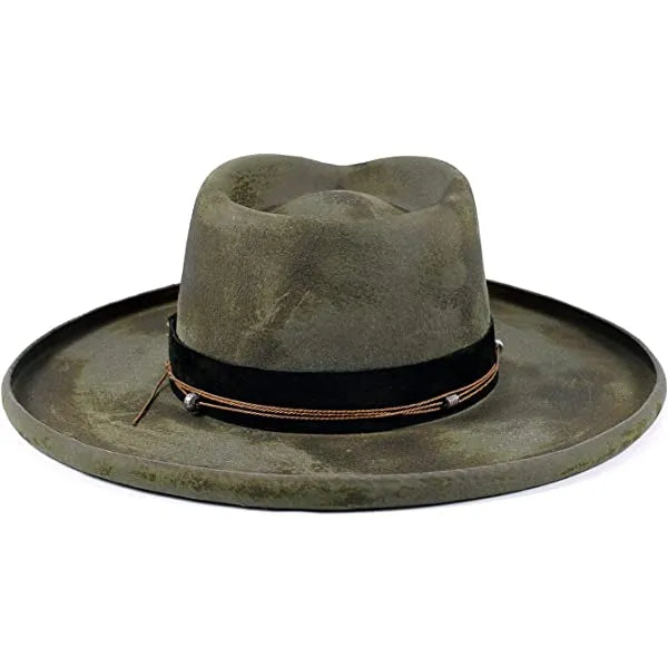 Vintage Fedora Lightning Hat-Indigo Brown