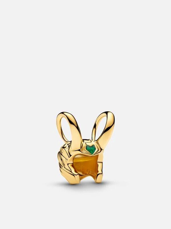 Gold-Plated Horned Helmet Charm