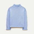 Women's Rolled-Neck Cotton Sweater - Lavender