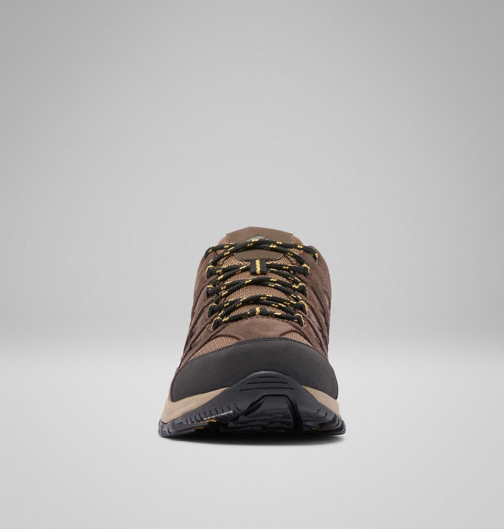 Men's Leather And Mesh Hiking Shoes - Gray