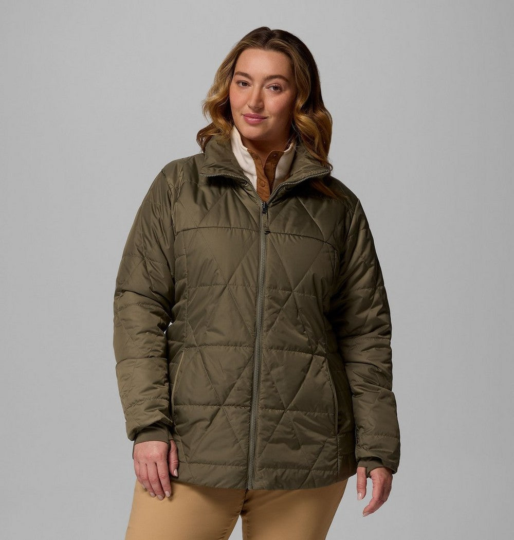 Women's Plus 3-In-1 Hooded Winter Jacket - Green