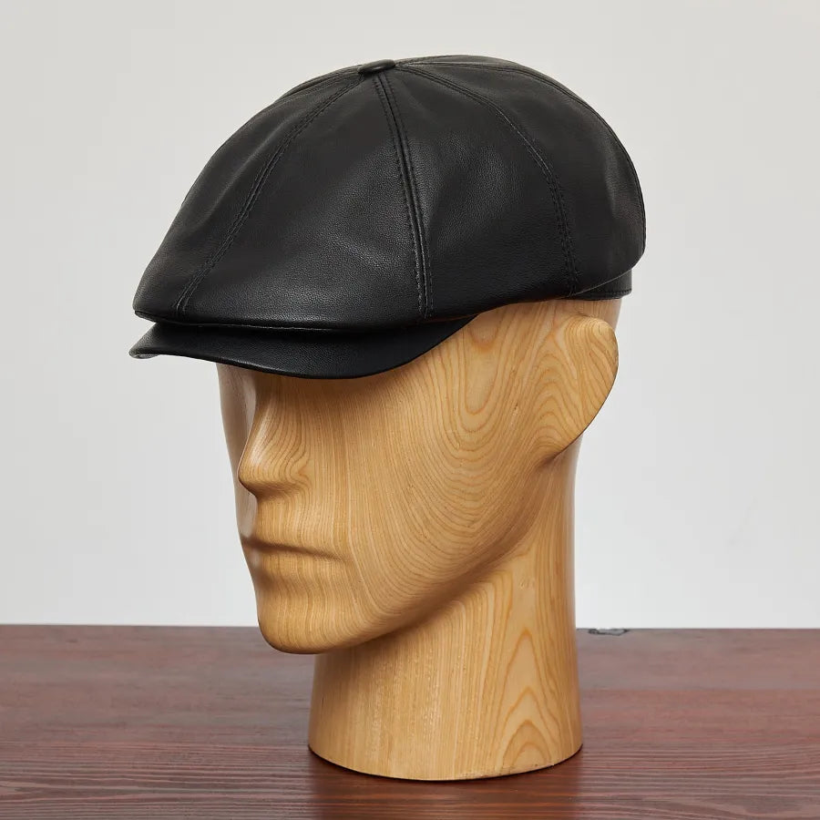 Birmingham Tony Leather 8 Panels Flat Ivy Cap