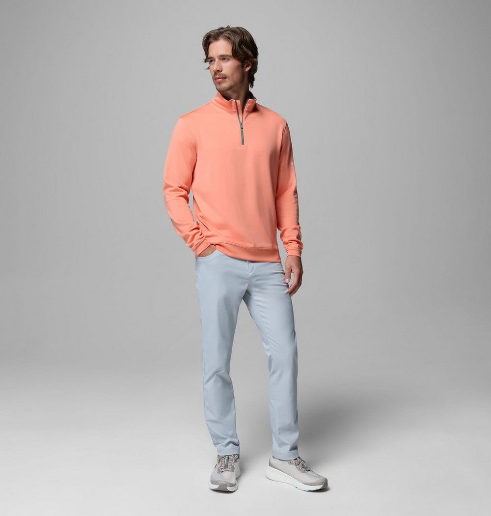Men's UPF 30 Quarter-Zip Pullover - Peach