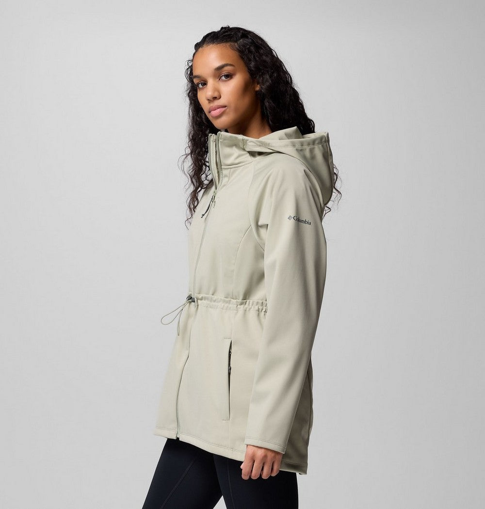 Women's Hooded Softshell Jacket - Stone Green