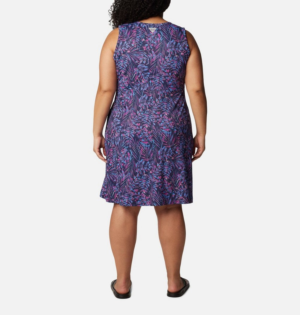 Women's Plus UPF 50 Tank Dress - Blue Print