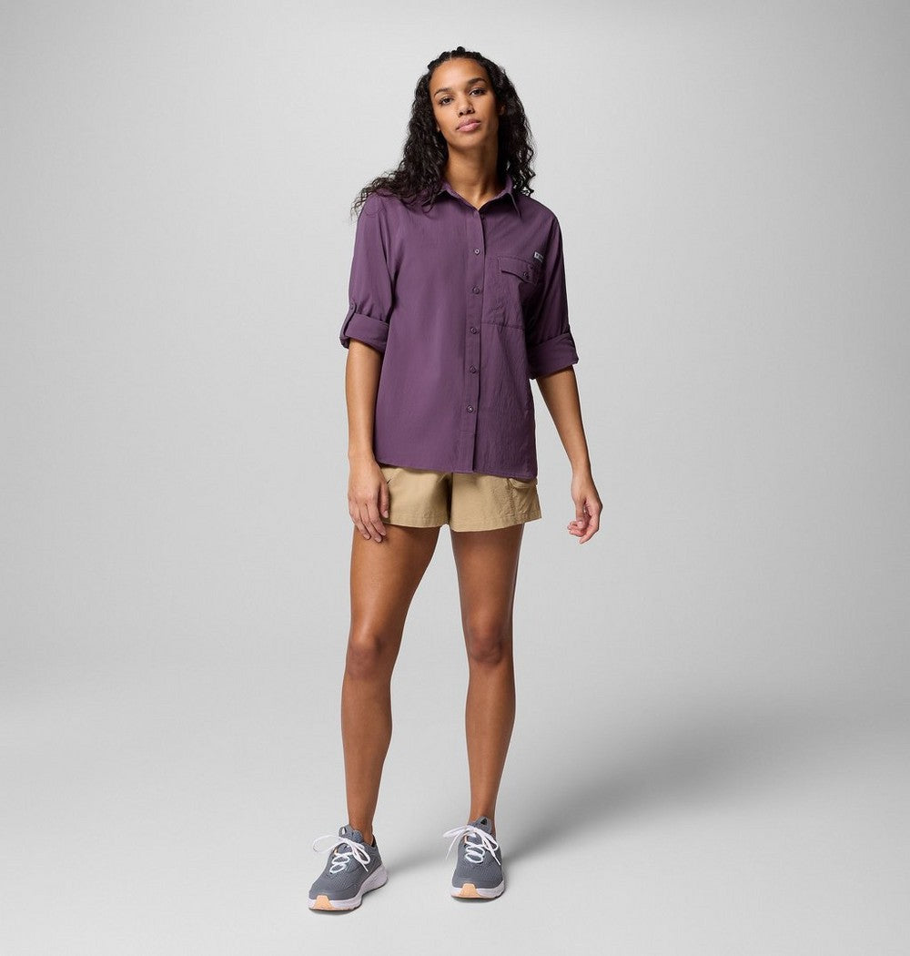 Women's UPF 50 Roll-Tab Fishing Shirt - Lavender