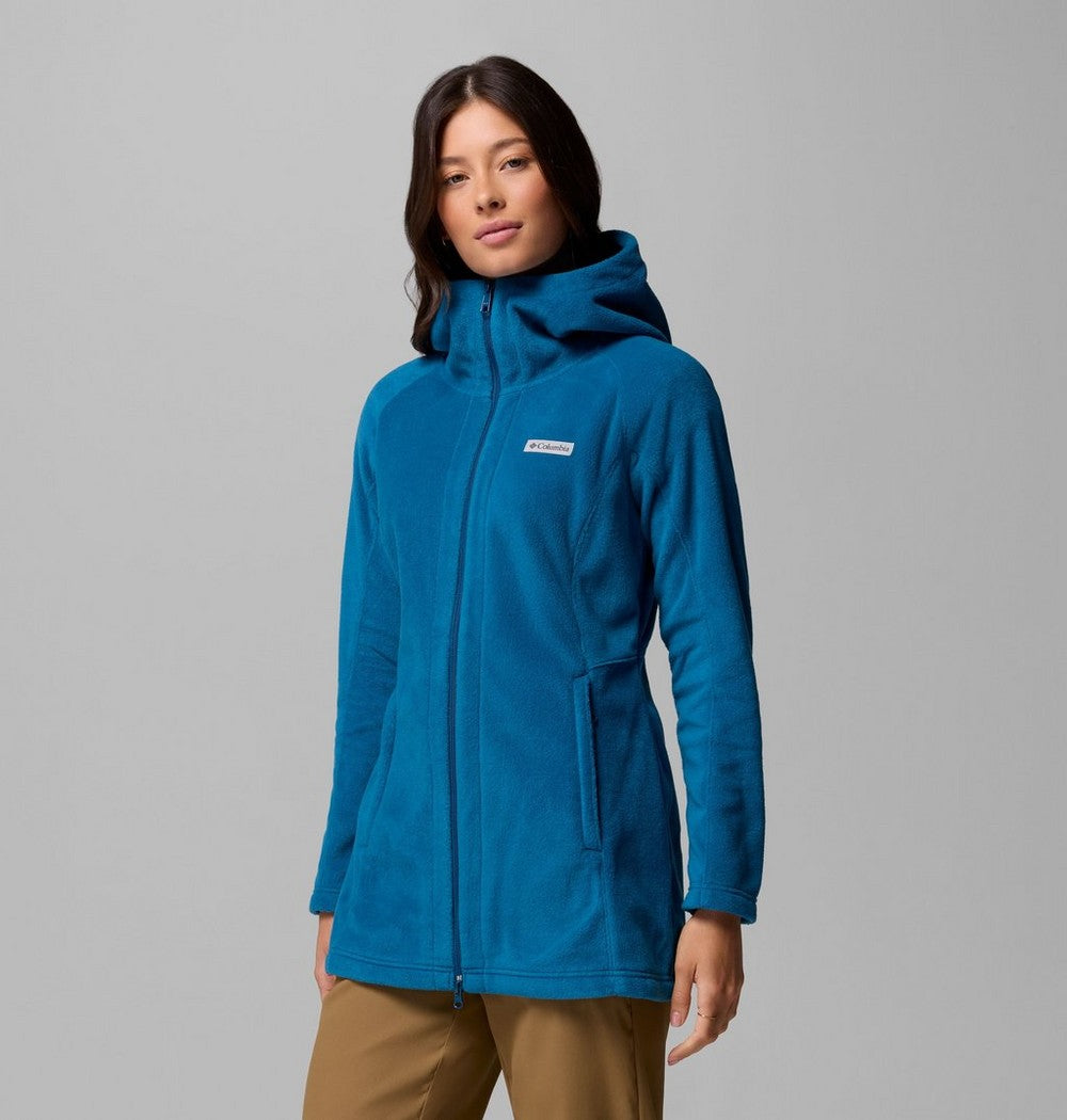Women's Long Fleece Hoodie - Pink