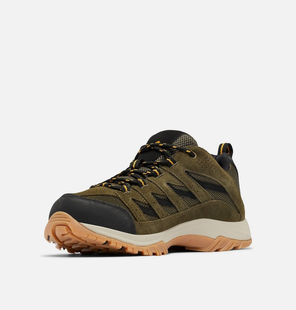 Men's Leather And Mesh Hiking Shoes - Gray