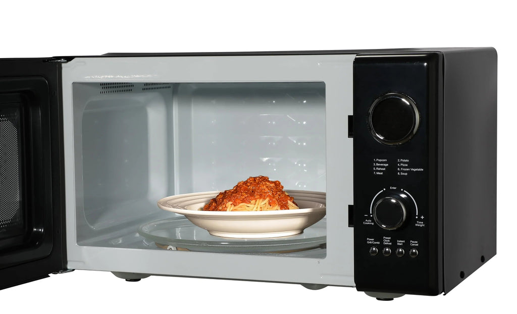 Emerson 0.9 Cu Ft 800W Retro Black Microwave Oven With Grill - MWRG0901BK