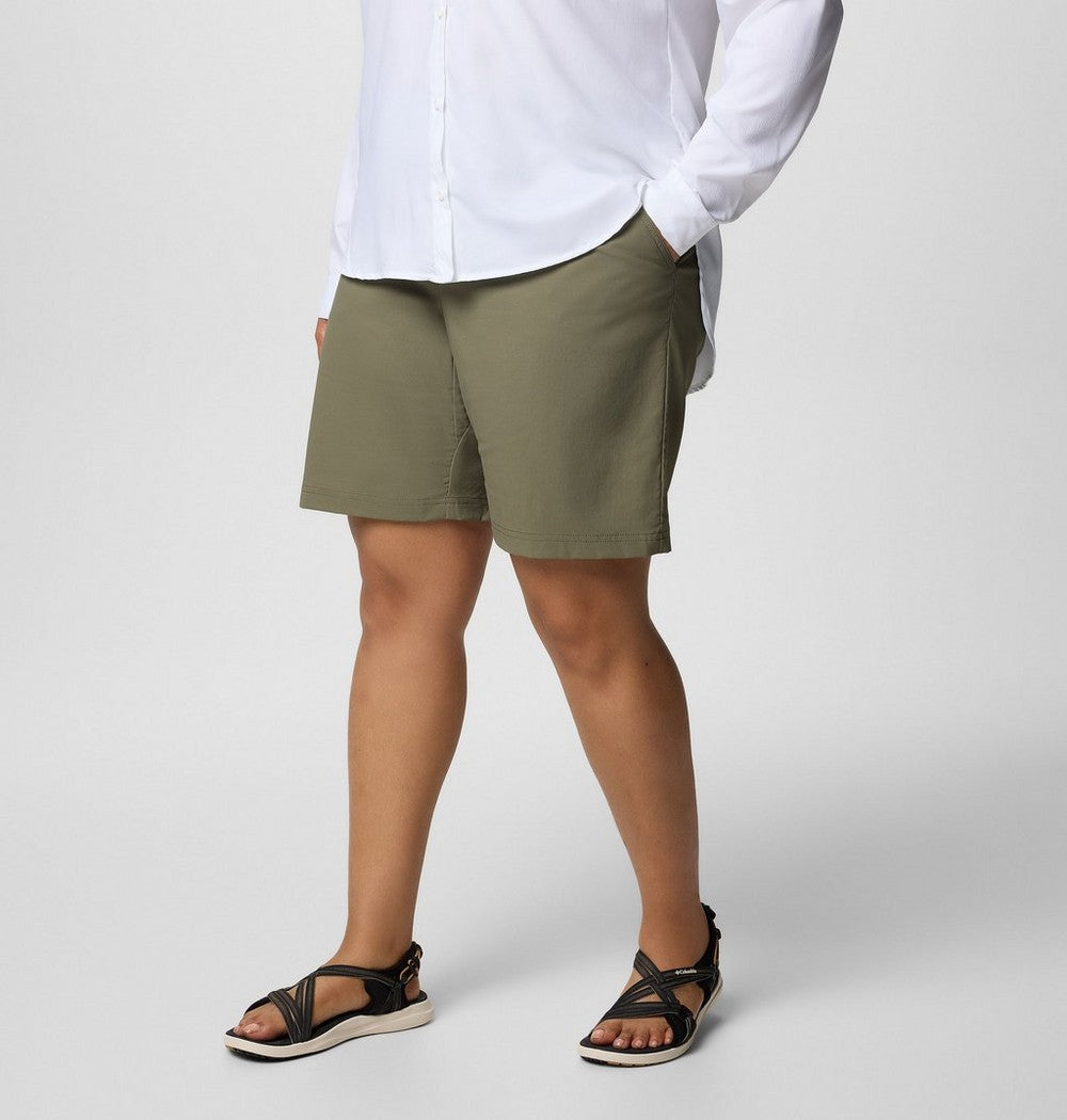 Women's Plus Size Hiking Long Shorts - Khaki