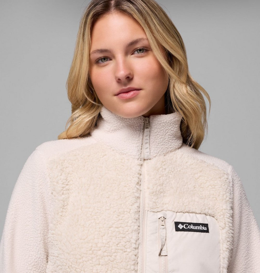 Women's Long Sherpa Full-Zip Fleece Jacket
