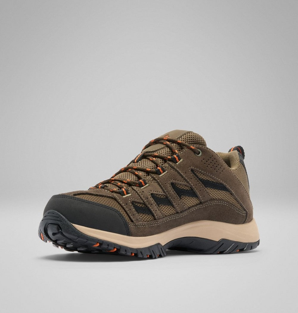 Men's Leather And Mesh Hiking Shoes - Gray