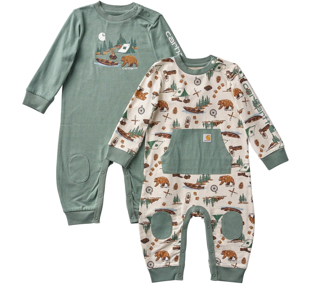 Baby Girls' Cotton Coverall Set - Chalk