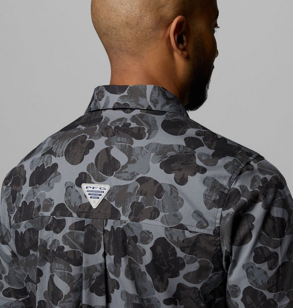 Men's Short-Sleeve Cotton Camp Shirt - Gray