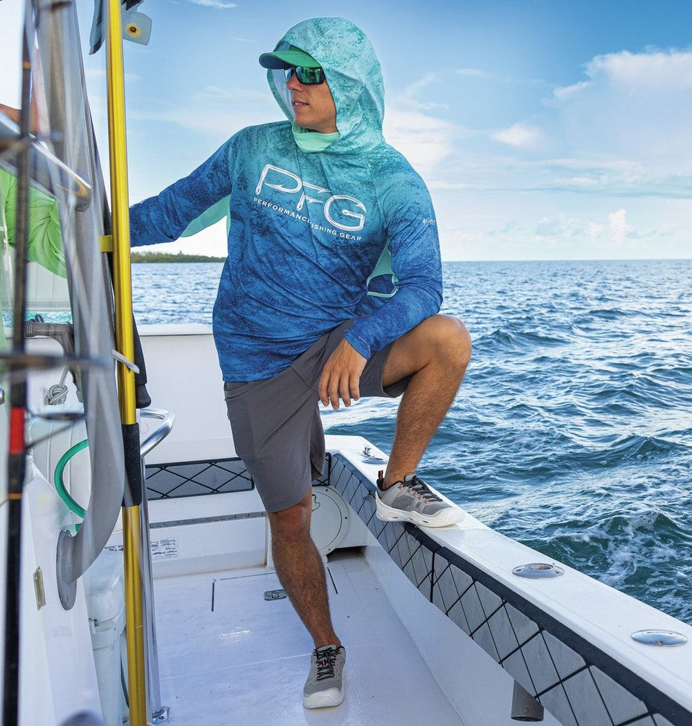 Men's Ventilated UPF 50 Sun Hoodie - Teal