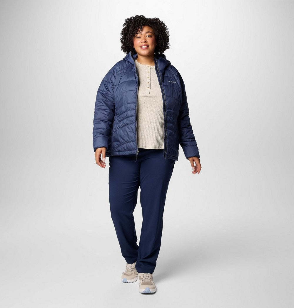 Women's Plus Size Insulated Hooded Jacket - Blue