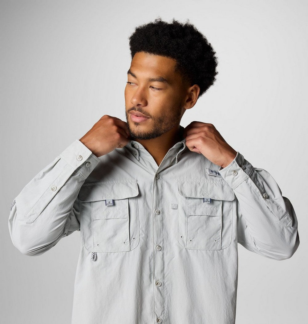 Men's Tall Long-Sleeve Vented Fishing Shirt - Gray