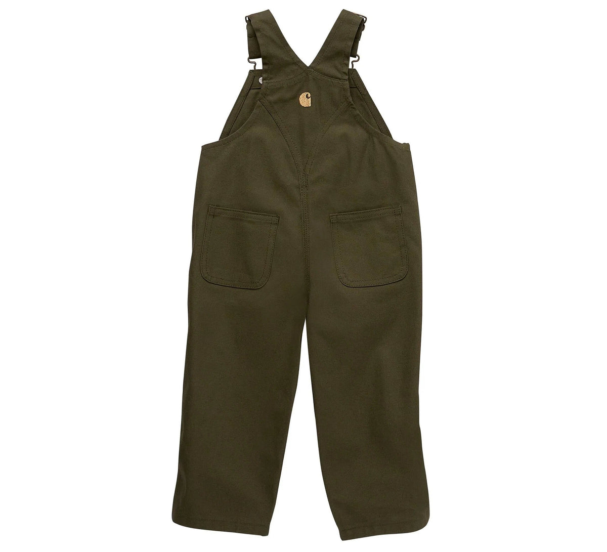 Baby and Toddler Canvas Bib Overalls - Olive