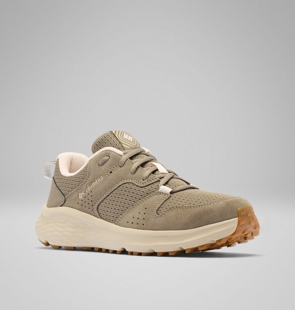 Women's Mesh And Suede Walking Shoe - Beige