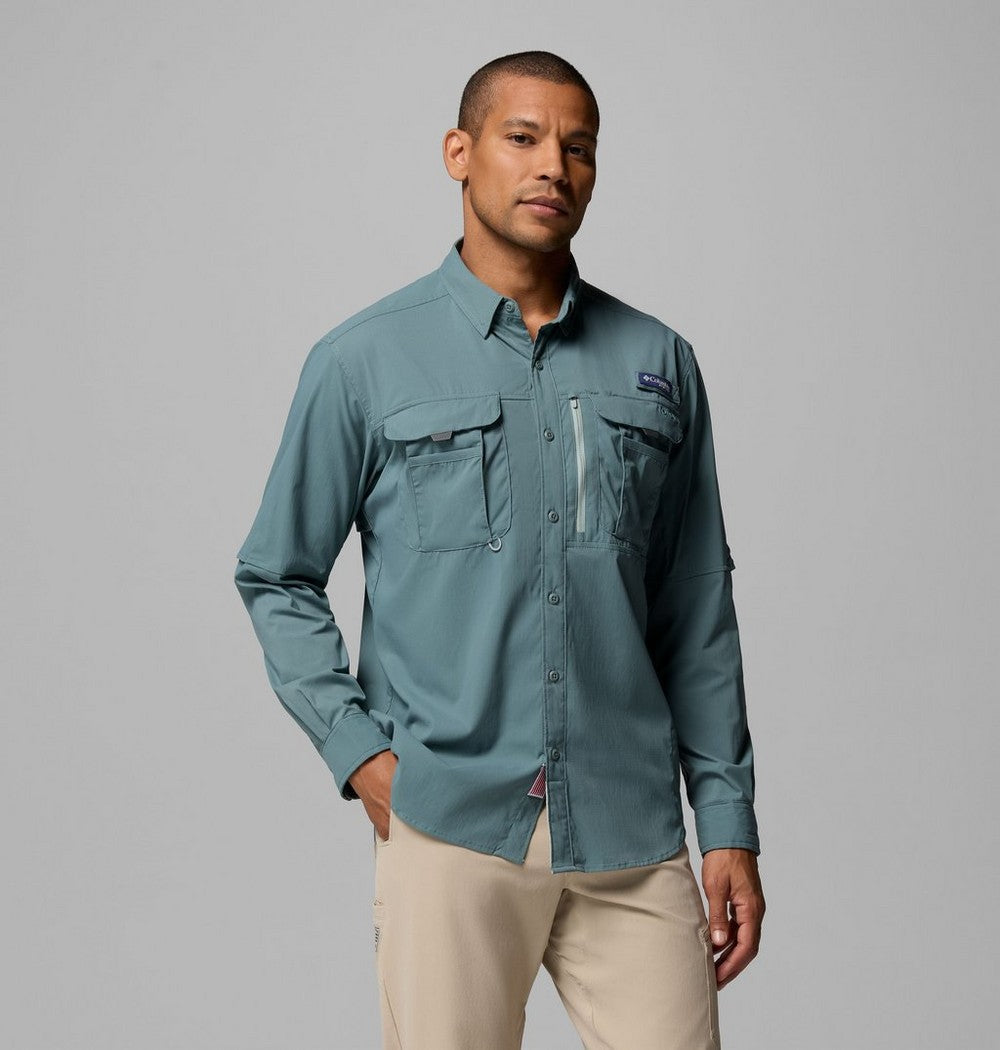 Men's UPF 50 Fishing Button-Up Shirt - Navy