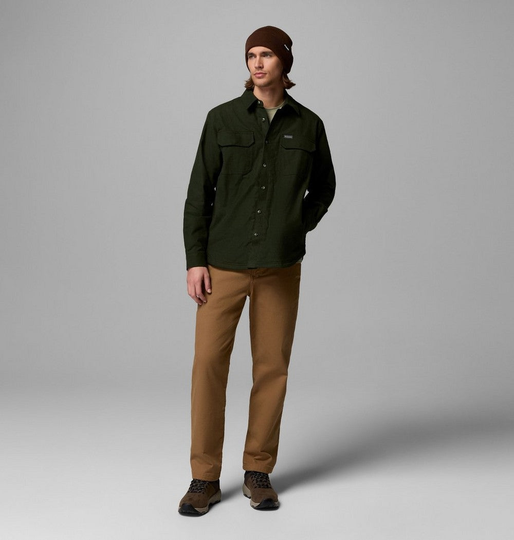 Men's Fleece-Lined Shirt Jacket - Green
