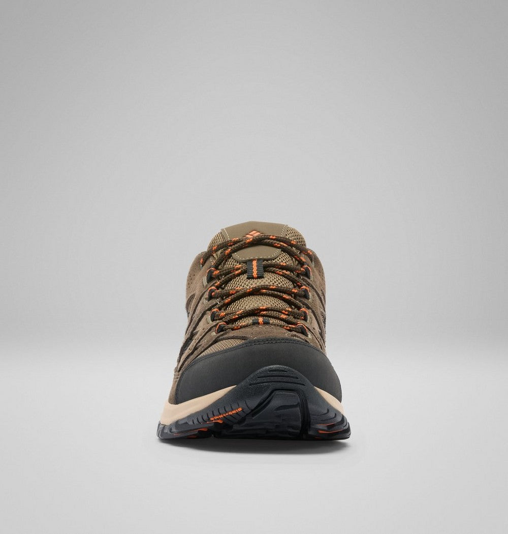 Men's Leather And Mesh Hiking Shoes - Gray