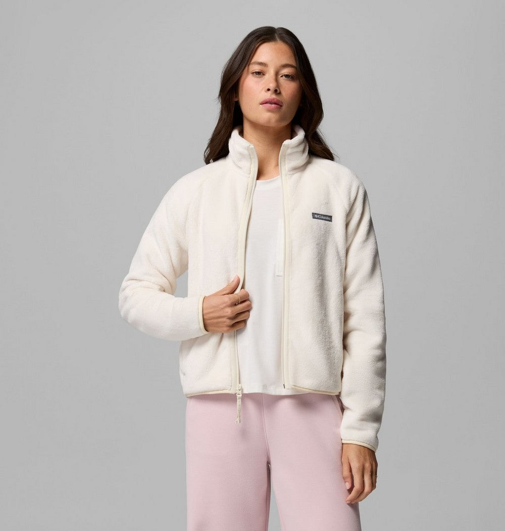 Women's Cropped Sherpa Full-Zip Fleece - Green