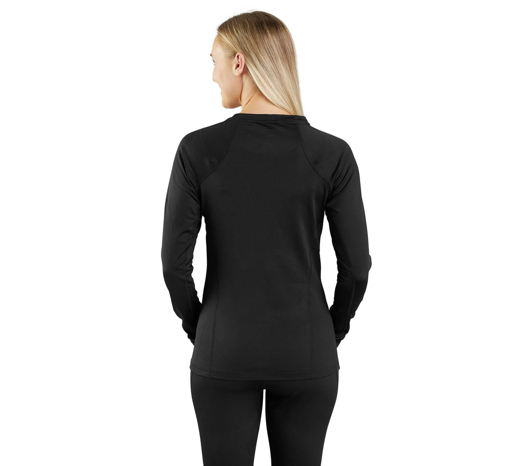 Women's Heavyweight Stretch Thermal Crew Top - Black