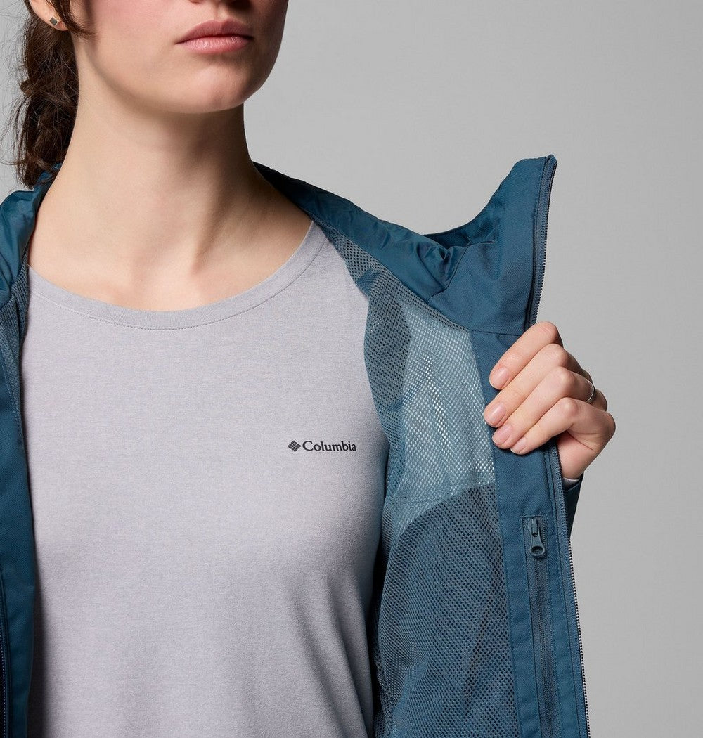 Women's Long Waterproof Rain Jacket - Mauve