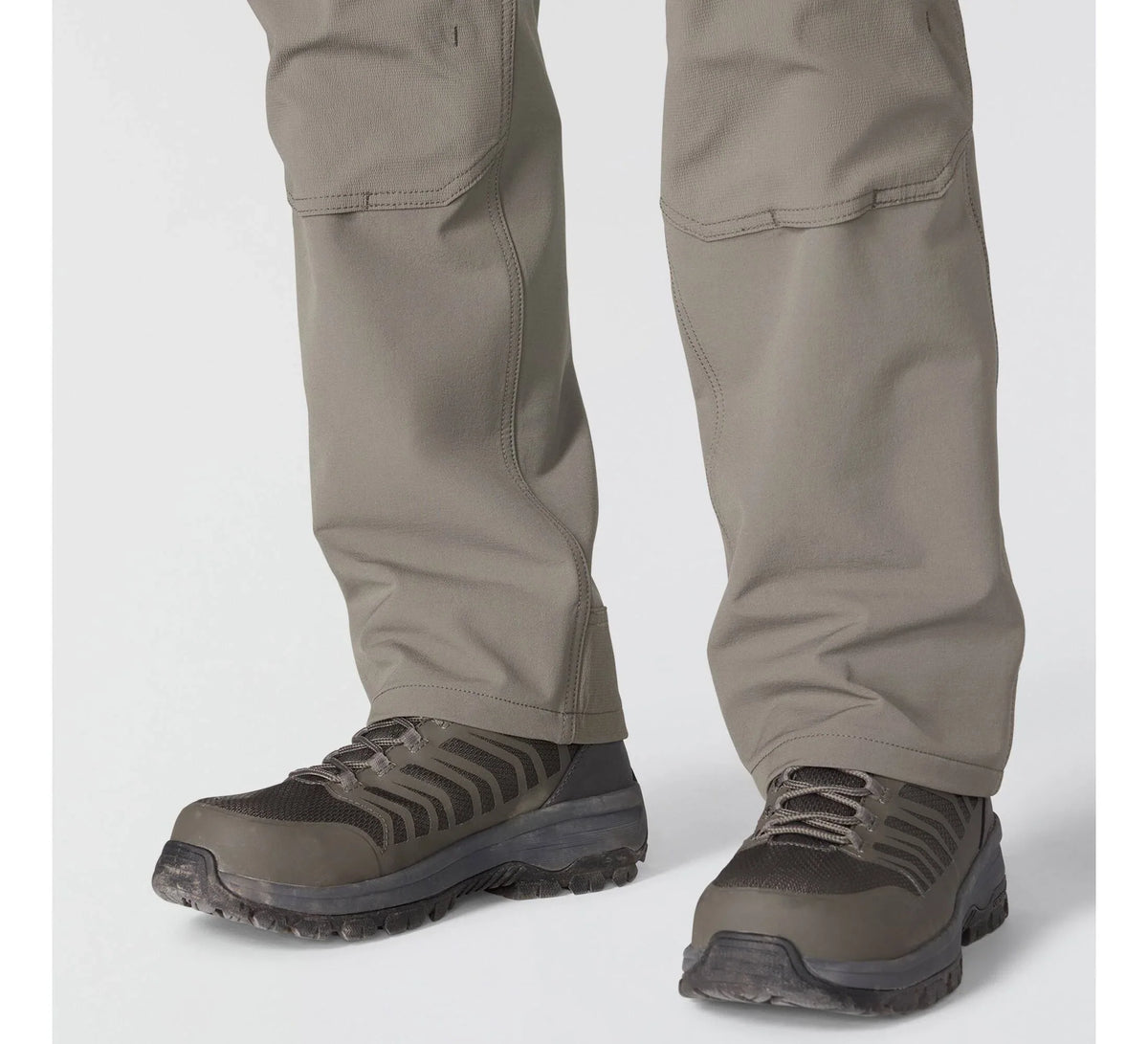 Men's Stretch Double-Knee Cargo Work Pants - Gray