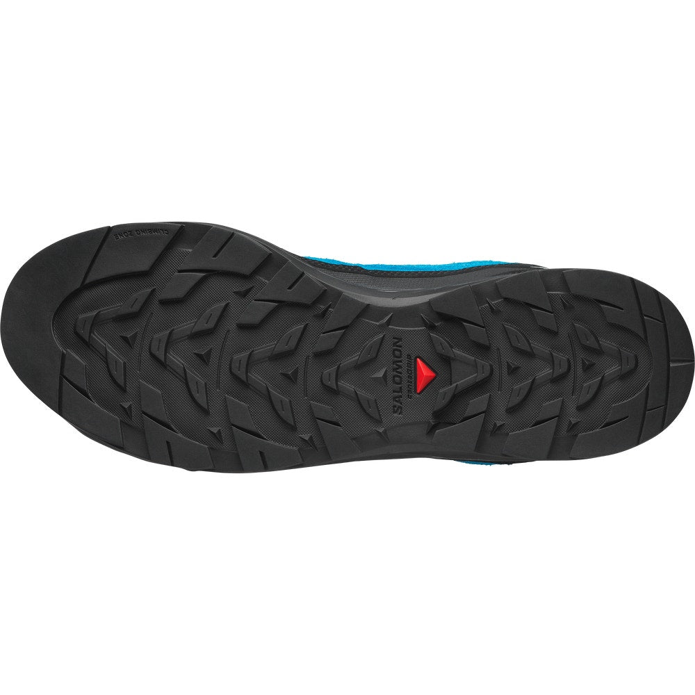 Suede And Canvas Outdoor Sneakers - Blue