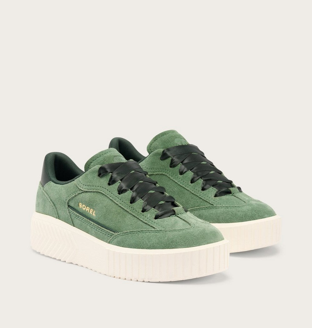 Women's T-Toe Leather Sneaker - Green