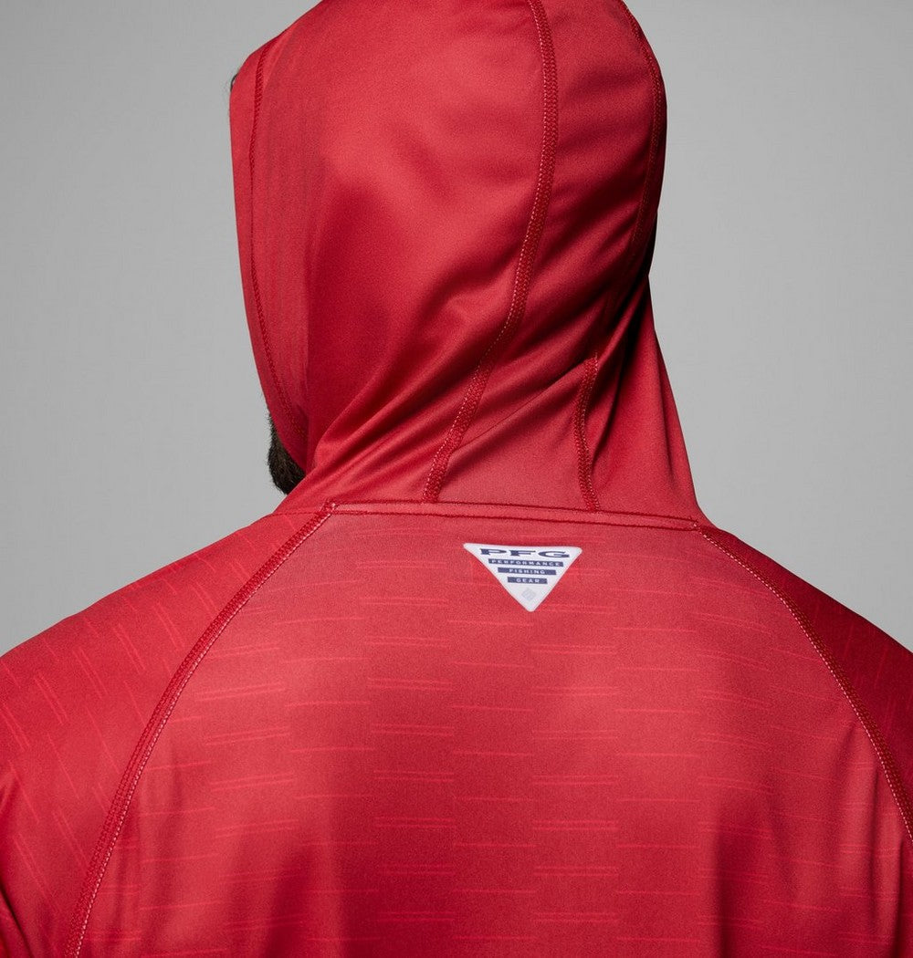 Men's UPF 50 Team Logo Sun Hoodie - Red