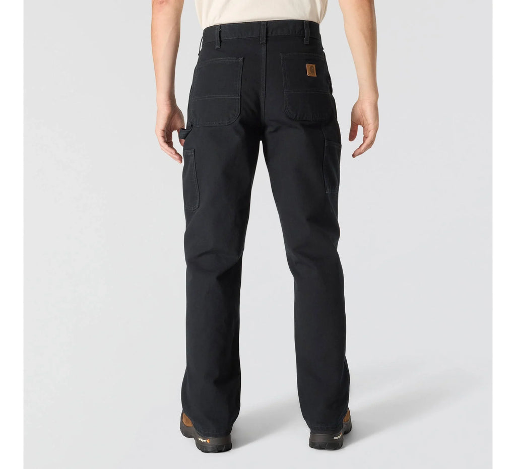 Men's Loose Cotton Canvas Utility Pants - Black