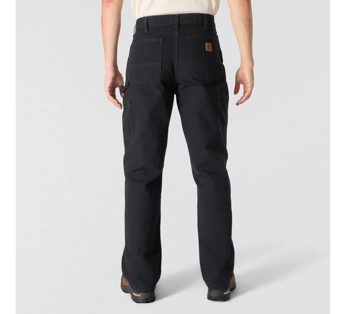 Men's Loose Cotton Canvas Utility Pants - Black