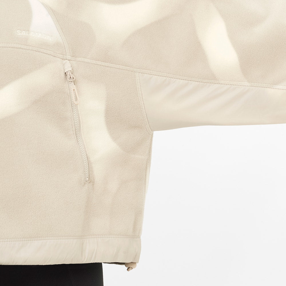 Women's Cropped Half-Zip Fleece Pullover