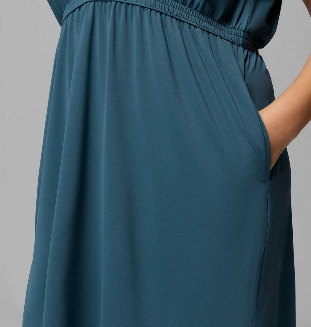 Women's Plus Short Sleeve Sun Dress - Navy