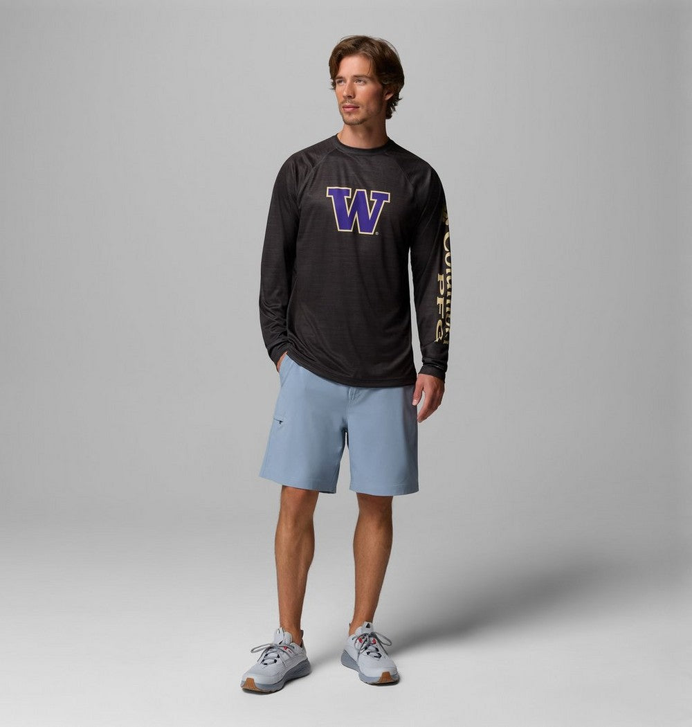 Men's Heather Long-Sleeve Team Logo Shirt - Gray