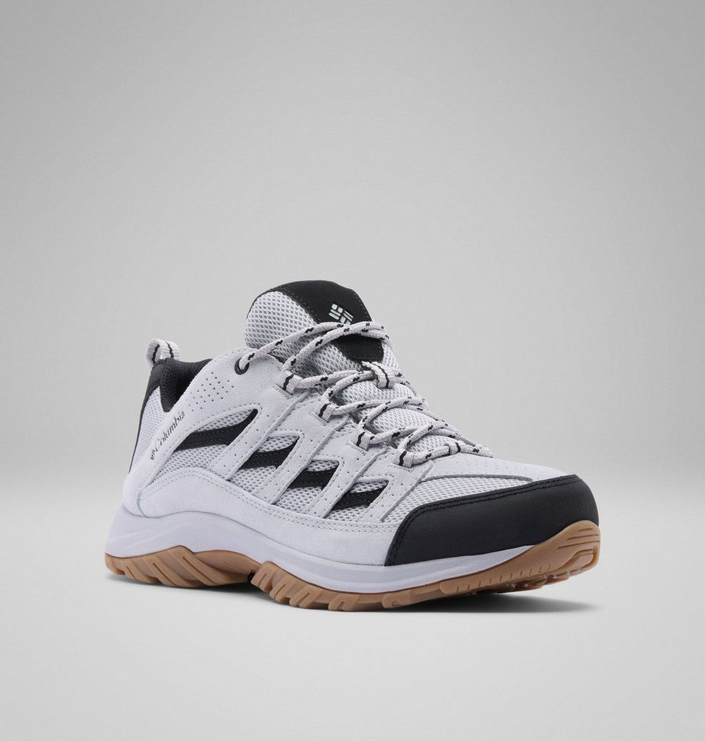 Men's Leather And Mesh Hiking Shoes - Gray