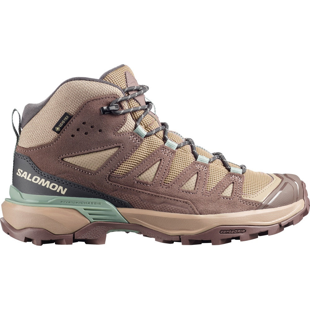 Women's Waterproof Leather Mid Hiking Boots - Tan