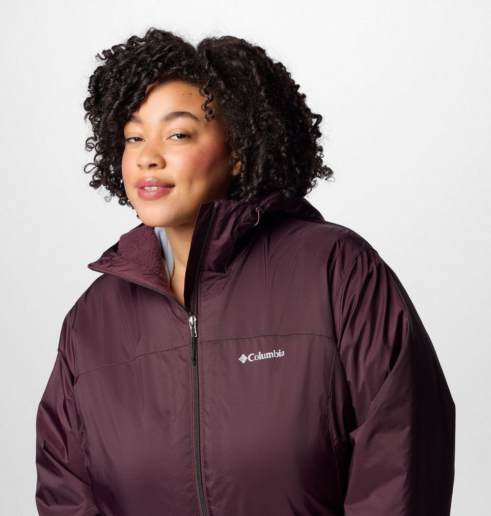 Women's Sherpa-Lined Rain Jacket - Green