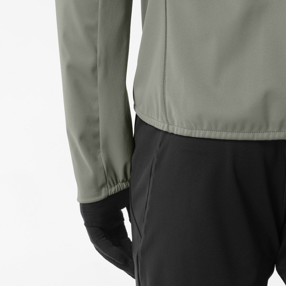 Men's Wind-Resistant Running Softshell Jacket - Black