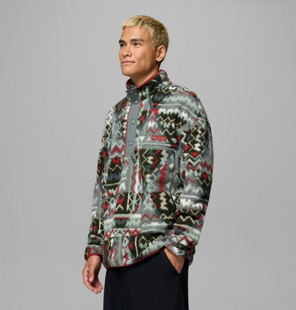 Men's Printed Half-Snap Fleece Pullover