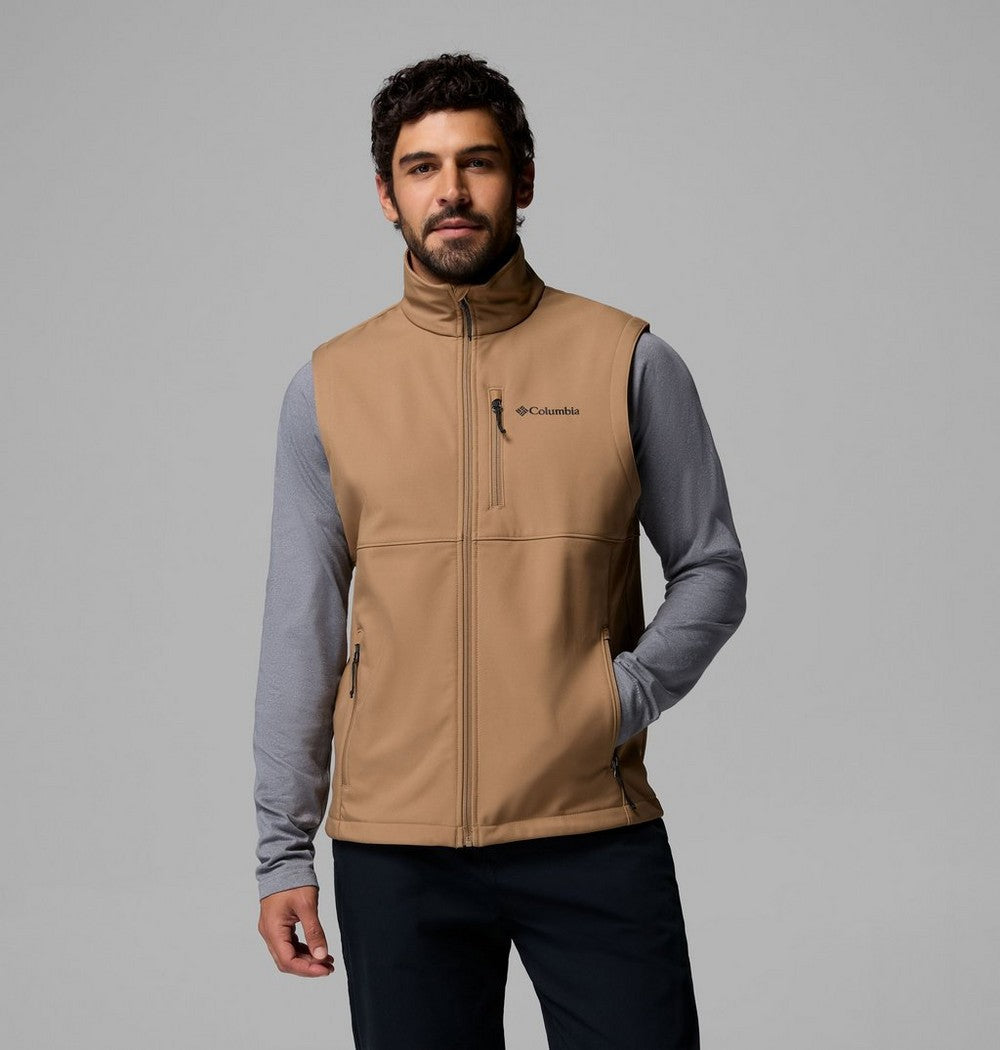 Men's Wind-Resistant Softshell Vest - Gray