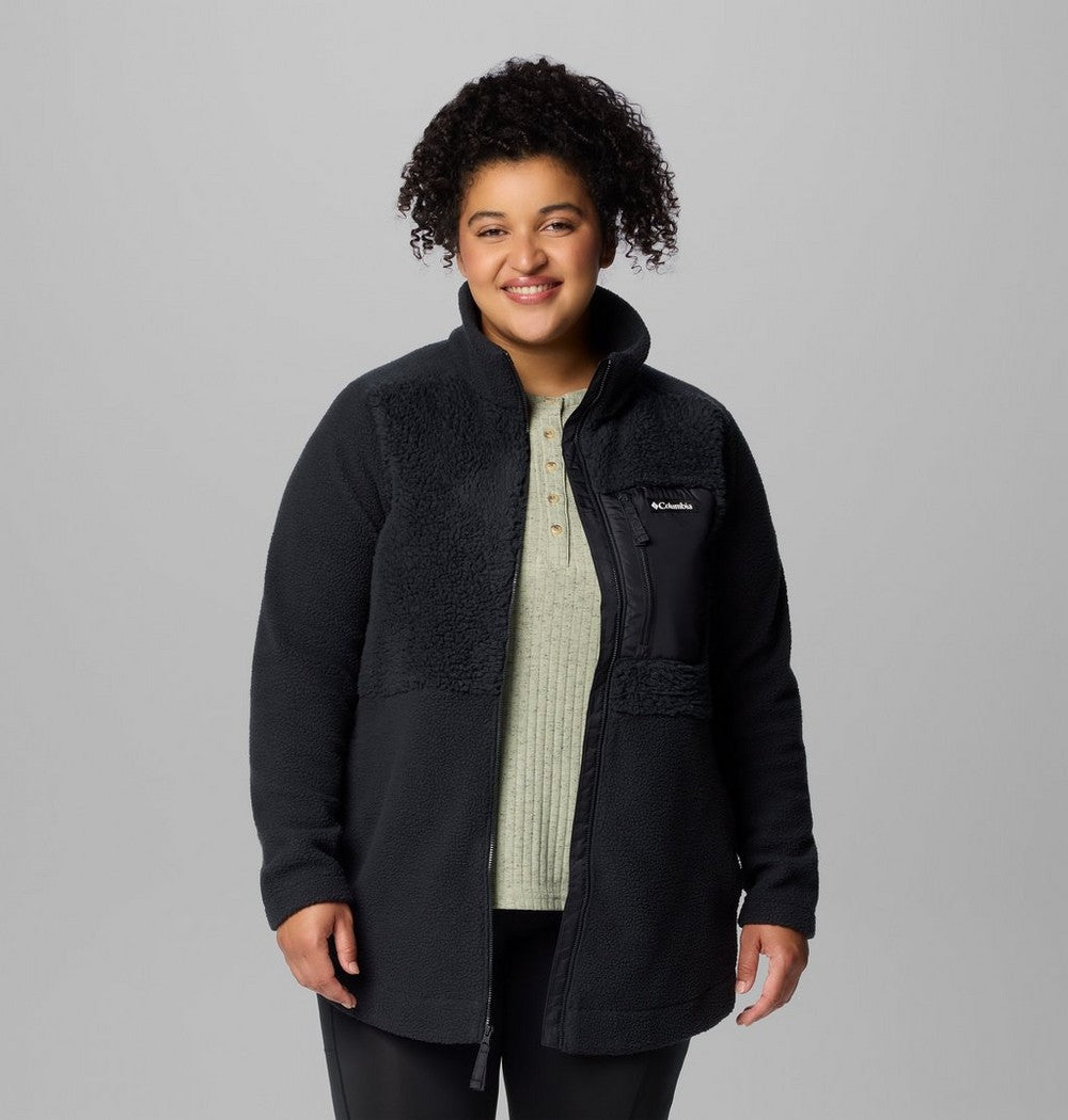 Women's Plus Sherpa Full-Zip Fleece - Grey