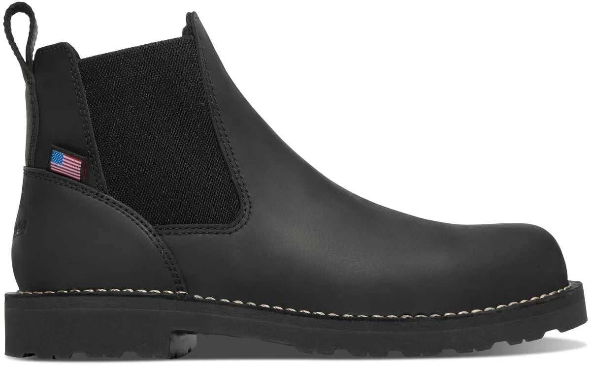 Men's 6-Inch Leather Work Chelsea Boot - Black