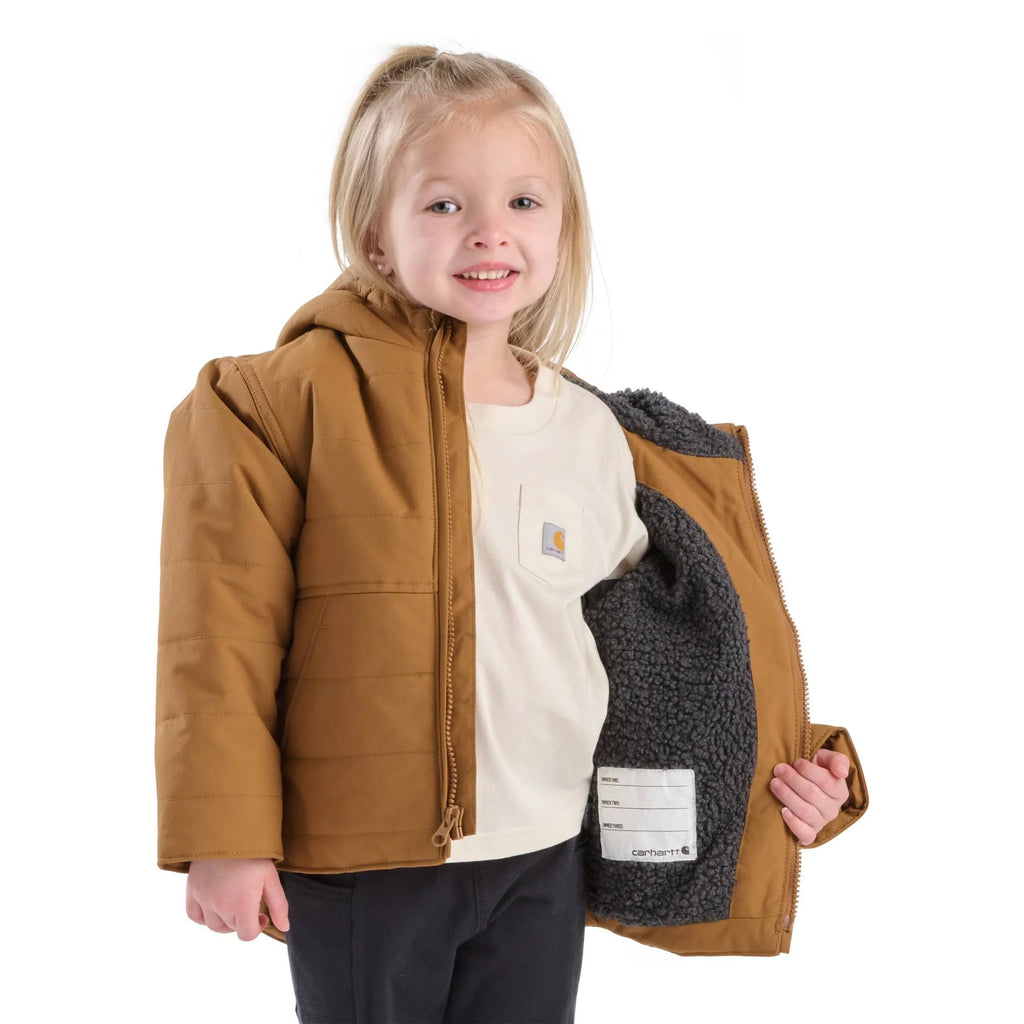Baby & Toddler Insulated Hooded Jacket - Brown