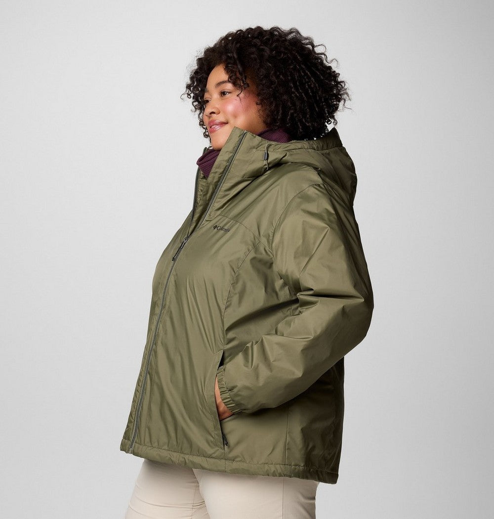 Women's Sherpa-Lined Rain Jacket - Green