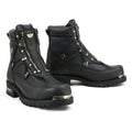 Men's Extra-Wide Zip Motorcycle Boots - Black